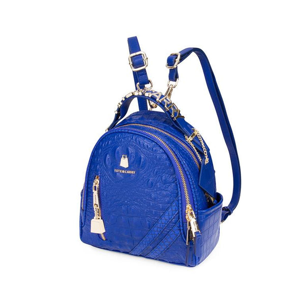 Tote&Carry - Royal Blue Velvet Duffle Bag, Weekender Bag
