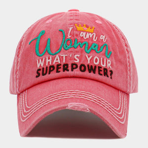 I Am (Vintage Baseball Cap) Pink