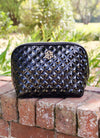 Capri Cosmetic Bag Black Patent (Large) SQ